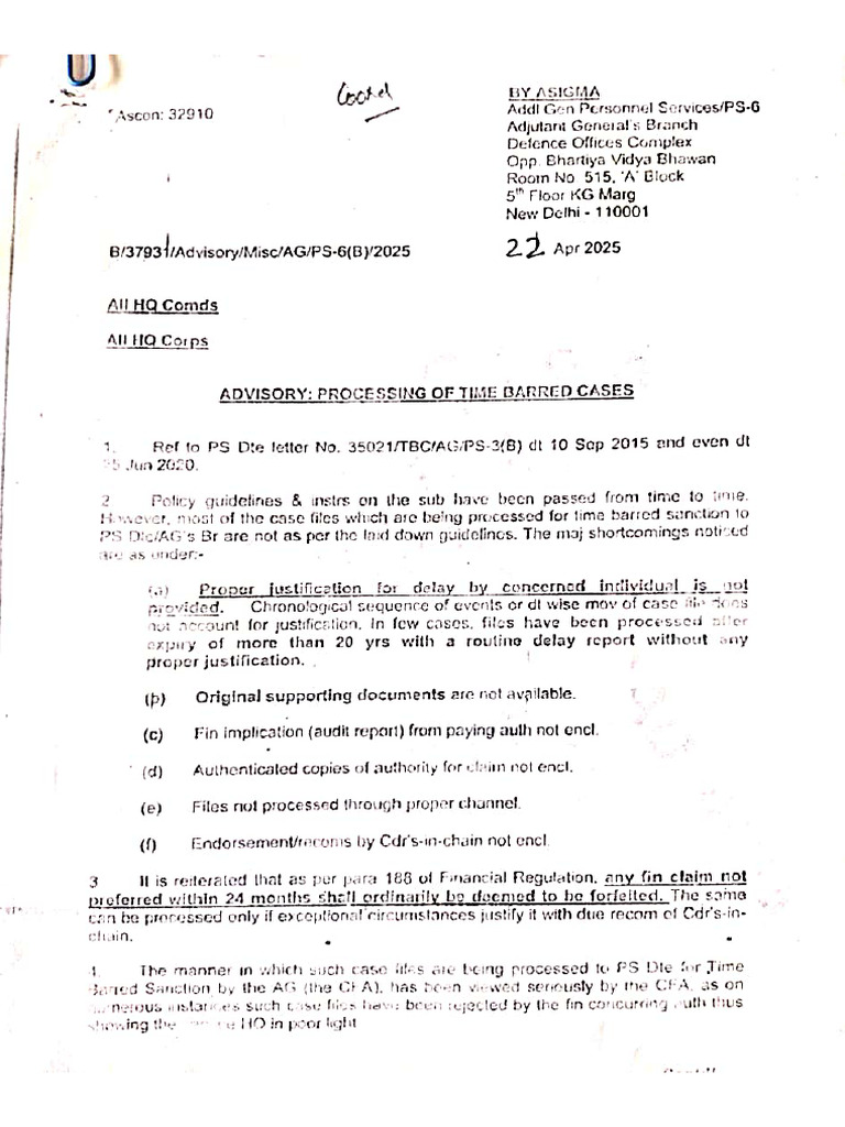 Time Barred Delay Sanction 2025 | PDF