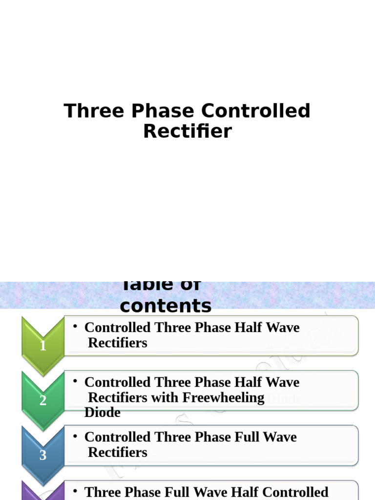 Three Phase Contr. Rectier | PDF | Rectifier | Phase (Waves)