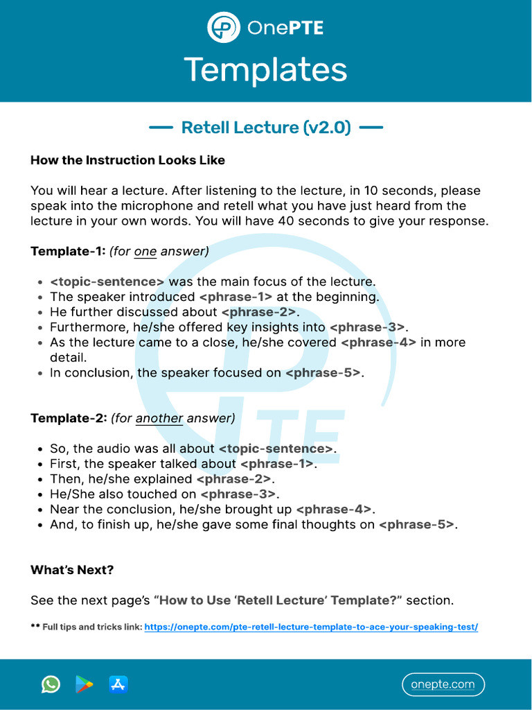 Retail Lecture Retelling Guide | PDF | Telegraphy | Human Communication