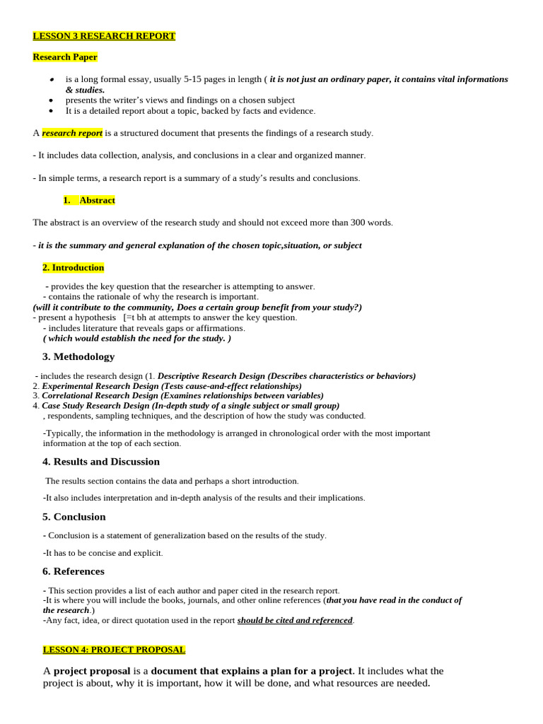 Research Report and Proposal Guidelines | PDF | Goal | Methodology