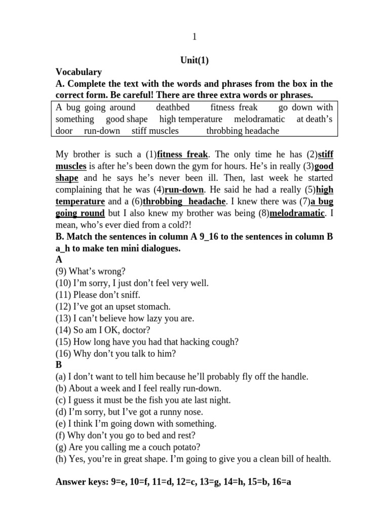 Vocabulary and Grammar Exercises | PDF | Blackbeard | English Language