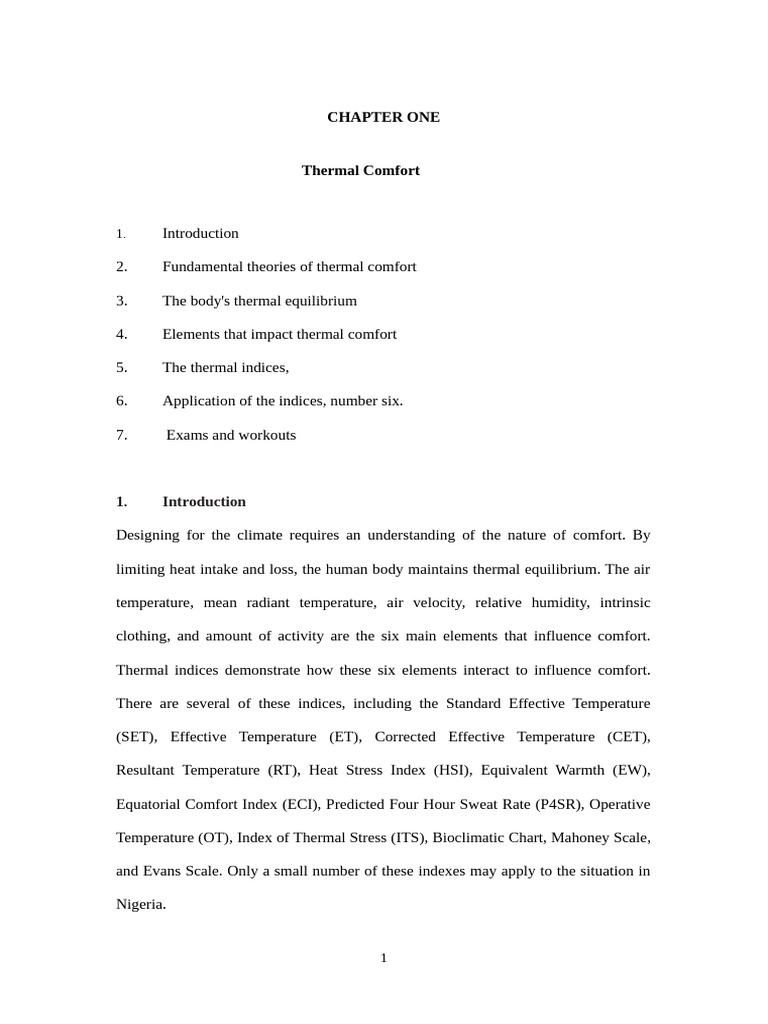 Thermal Comfort - 063018 | PDF | Humidity | Temperature
