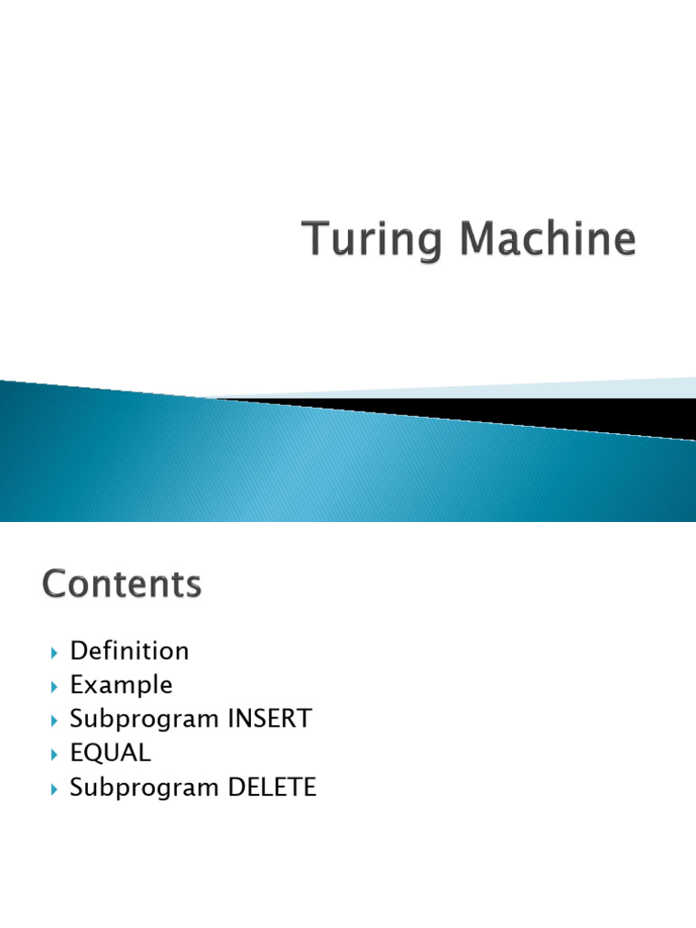 Turing Machines: Insertion and Deletion | PDF | Theory Of Computation ...