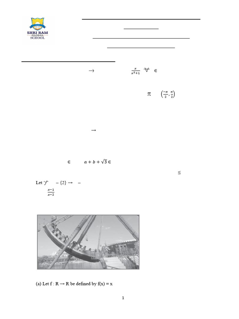 Relations and Functions Worksheet | PDF | Function (Mathematics ...