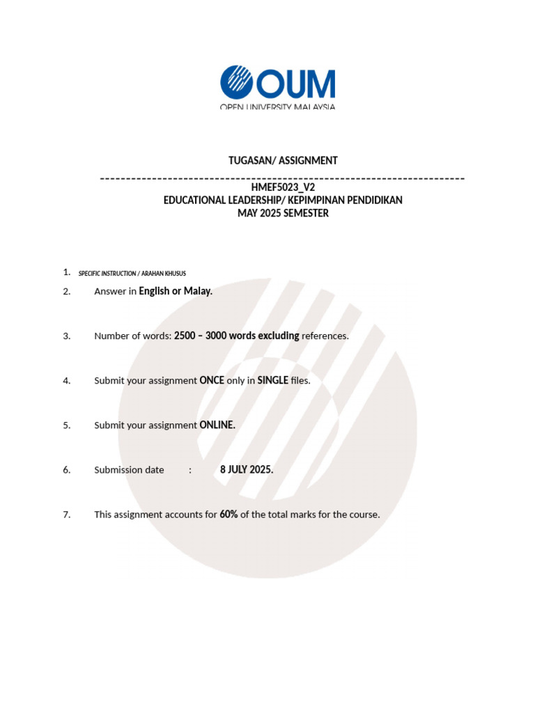 HMEF5023-EL Assignment Ver - BM | PDF