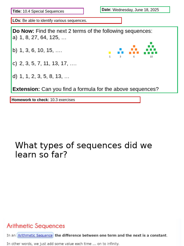 Understanding Special Sequences | PDF