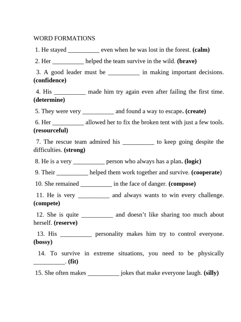 Word Formations | PDF