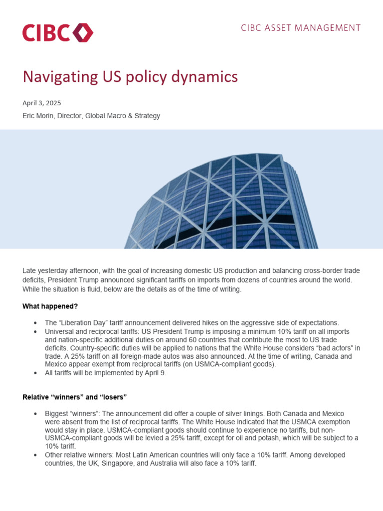 CIBC - Navigating US Policy Dynamics April 4, 2025 | PDF | Fiscal ...