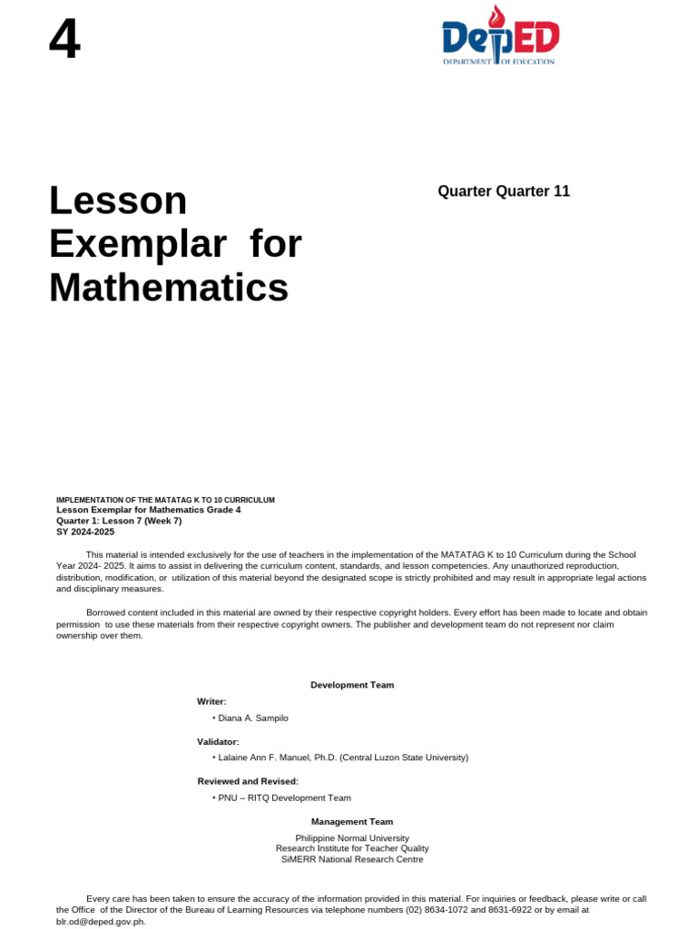 Grade 4 Math Lesson Plan: Place Value | PDF | Learning | Vocabulary
