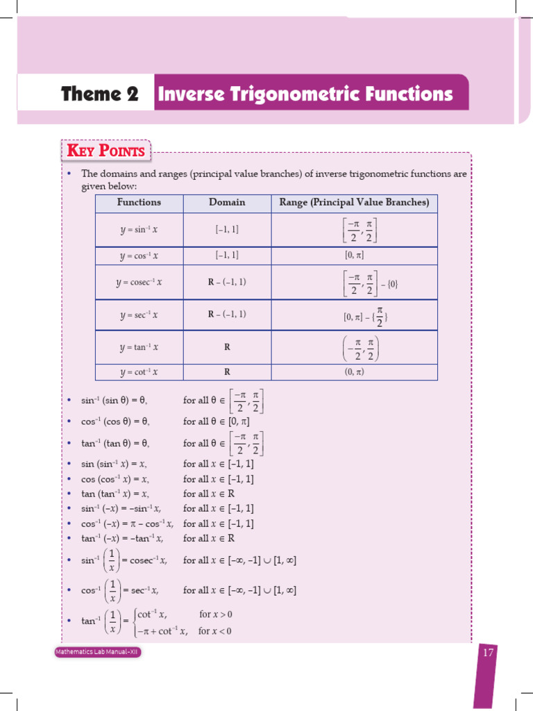 Inverse Trigonometric Functions & Continuity | PDF | Trigonometric ...