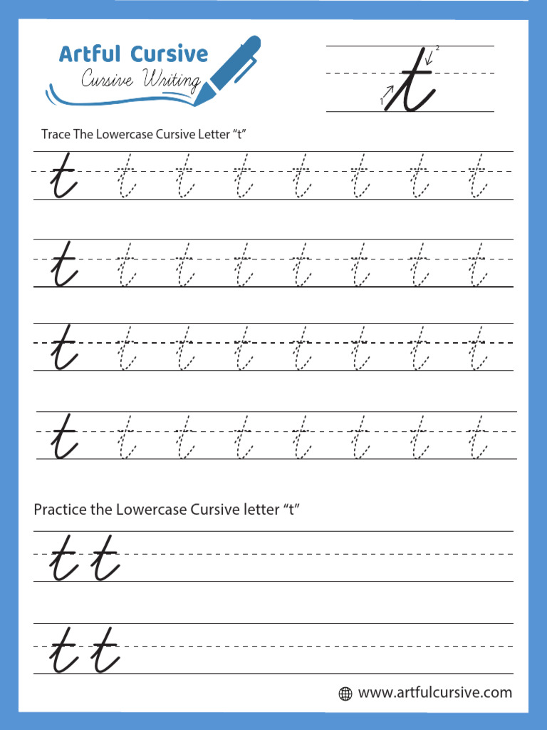 Trace Lowercase Cursive 