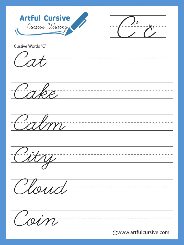 Cursive Words C | PDF