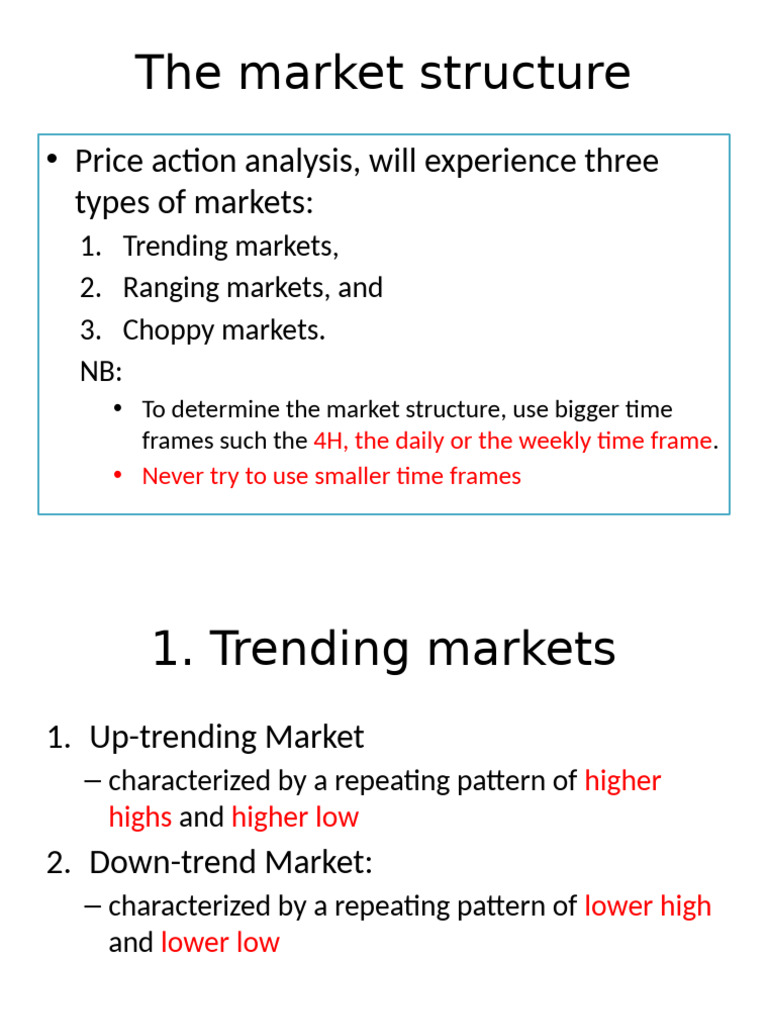 Market Structure: Trends & Strategies | PDF | Day Trading | Market Trend