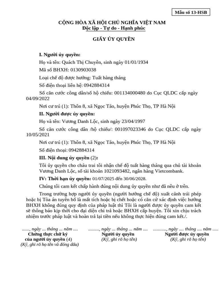 D. MẪU 13-HSB | PDF