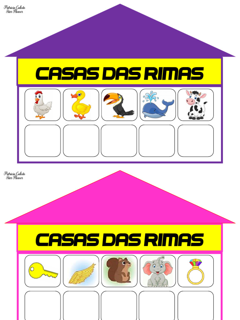 Atividade: Casas das Rimas | PDF