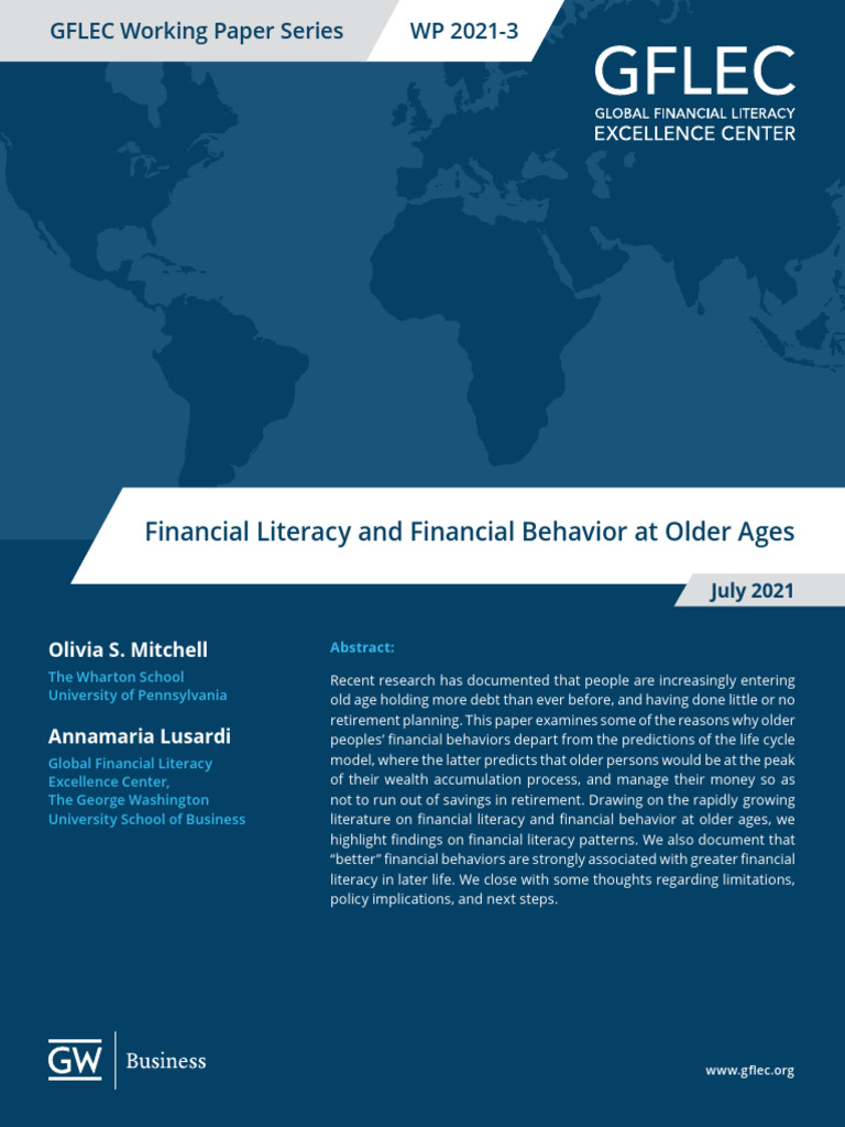 Financial Literacy and Financial Behavior at Older Ages | PDF ...