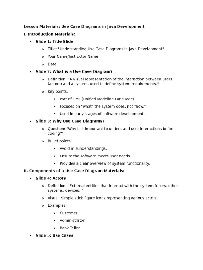 Use Case Diagrams for Java Development | PDF | Use Case | Information ...