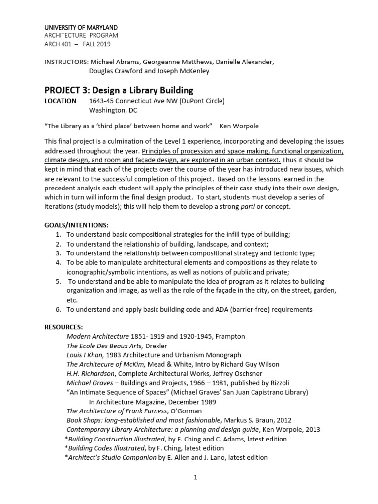 Library Design Project Overview | PDF | Wall | Design