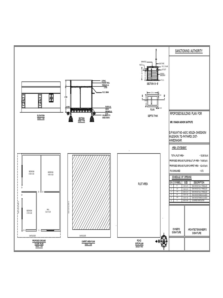 Proposed Ground Floor Building Plan | PDF | Building | Building Engineering