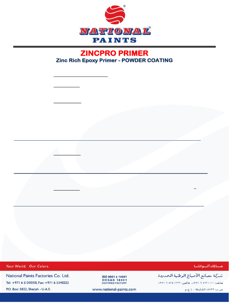 Zincpro Epoxy Powder Primer Guide | PDF | Coating | Building Engineering