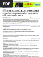 MELHOR CÂMERA PARA INICIANTES - Brfoto - Fórum de fotografia