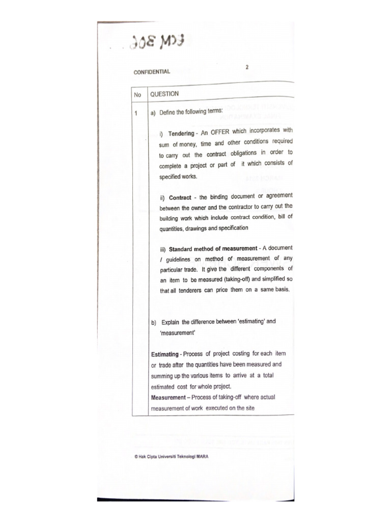 March 2014 - Answer | PDF