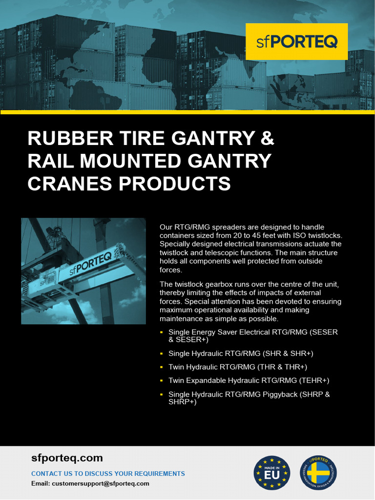 SESER & SESER+ RTG/RMG Overview | PDF | Manufactured Goods | Mechanical ...