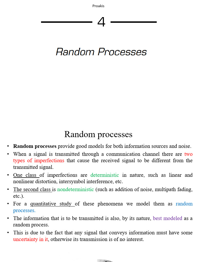 4 CH 4 Random Process DR Saiful | PDF | Signal To Noise Ratio | Decibel