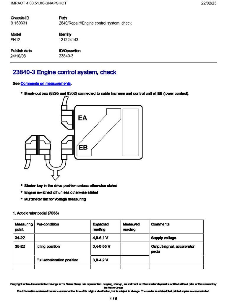VOLVO D12A проверка ЭСУД мультиметром | PDF