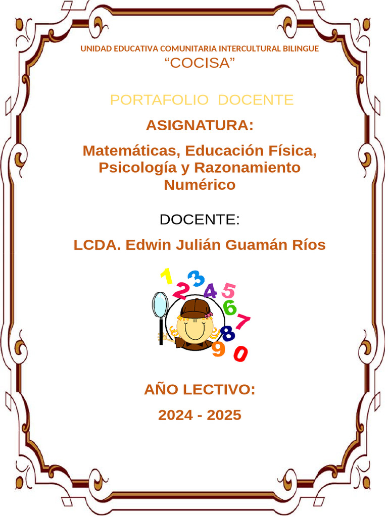 Portafolio Docente Cocisa 2024-2025 | PDF | Enseñando | Maestros