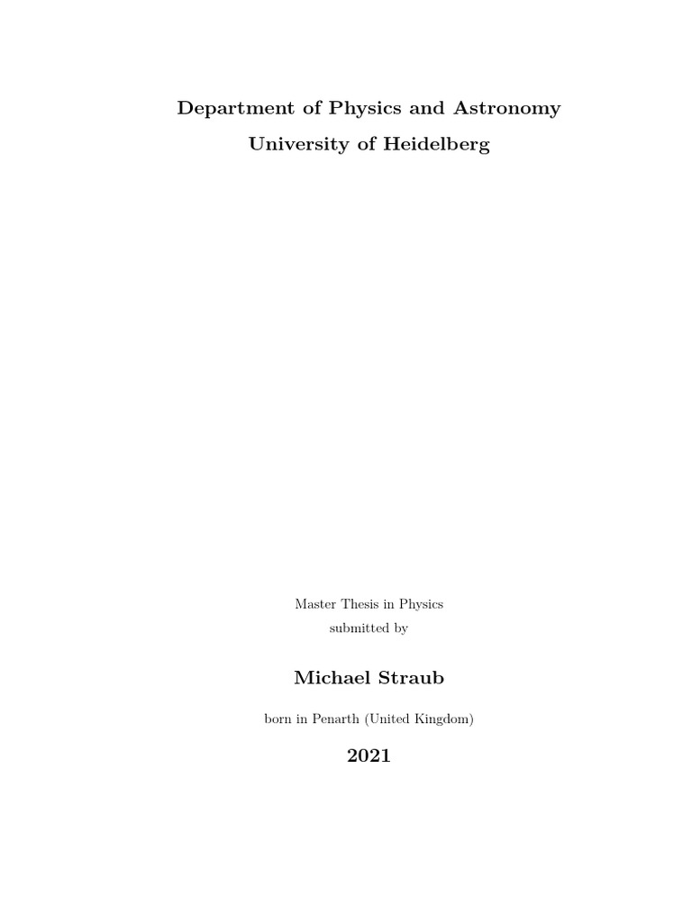 Master Thesis MichaelStraub | PDF | Ionization | Electron