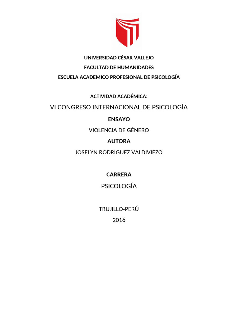 Violencia de Género: Un Problema Social | PDF | Violencia | Violencia ...