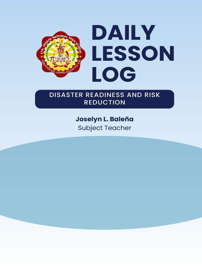 English Lesson Learning Module Cover Modern Blue Illustration (A4) | PDF