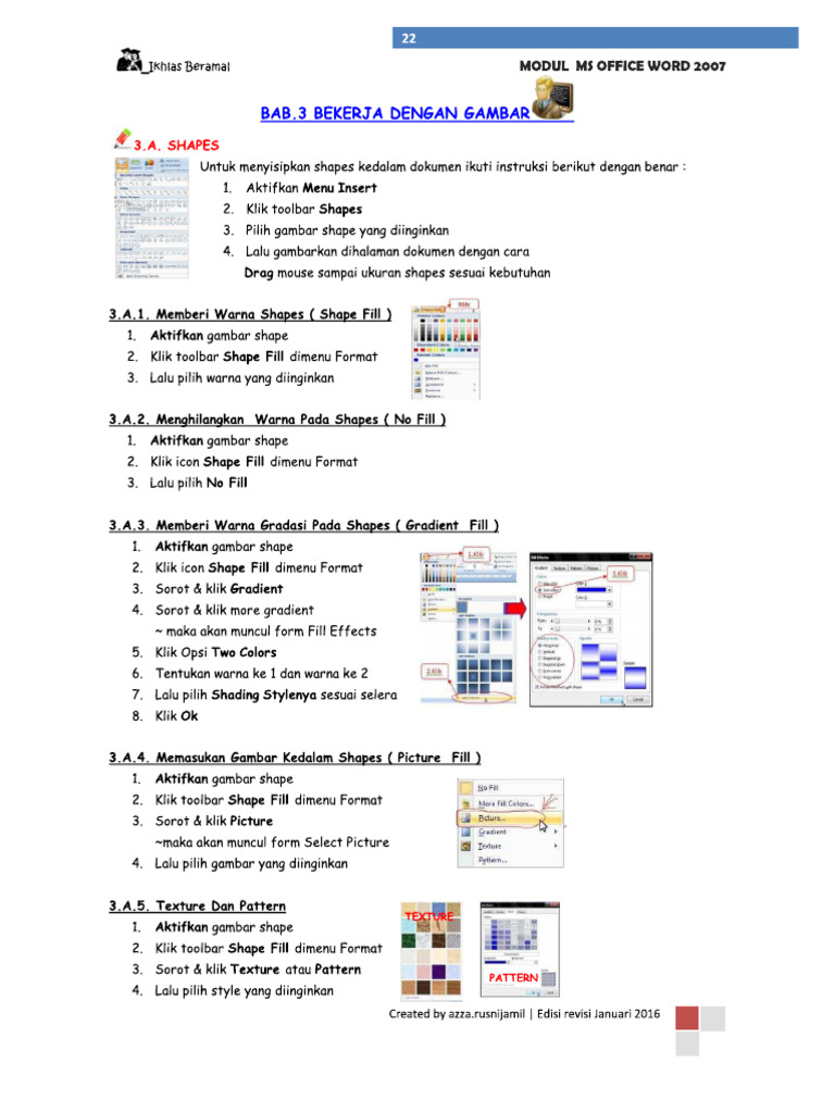 Modul Bab 3 MS Word | PDF