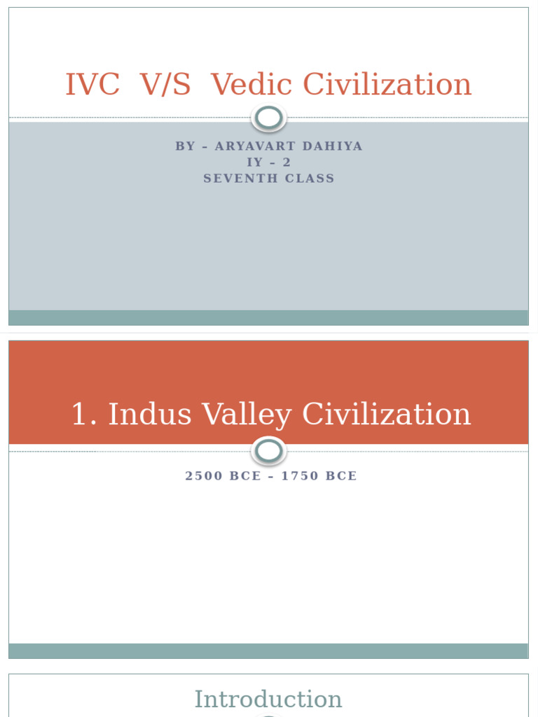 IVC vs Vedic Civilization Overview | PDF | Vedas | Sanskrit Literature