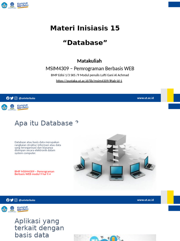 Pengenalan Database dalam Pemrograman Web | PDF