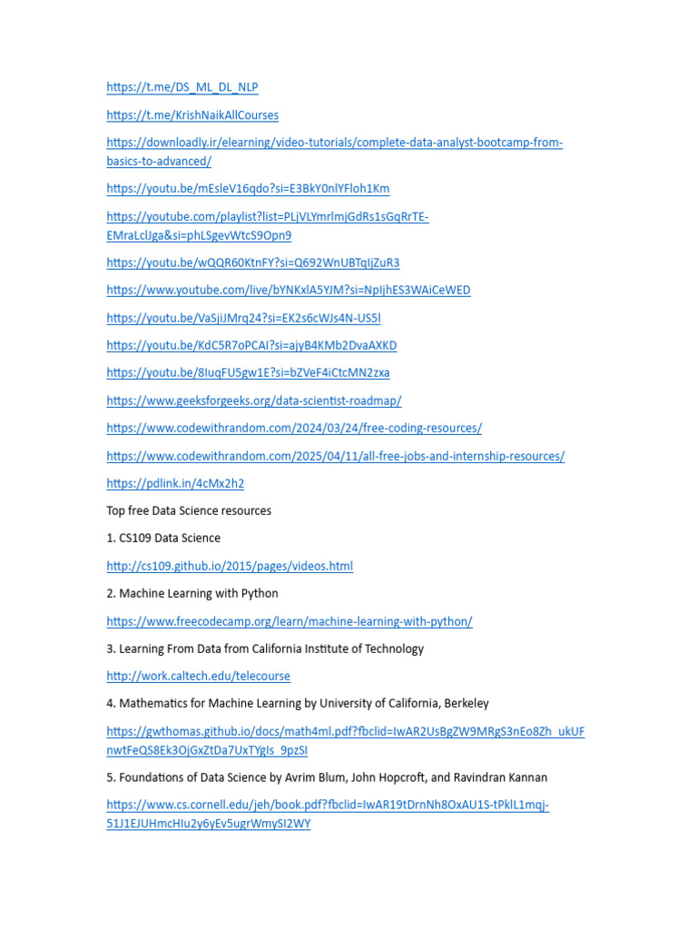 Future Imp Links | PDF | Machine Learning | Data Science