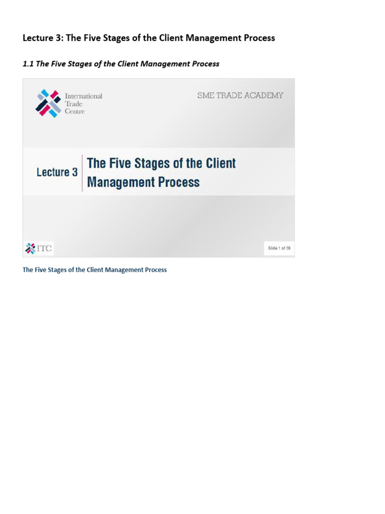 PDF Copy of Lecture 3 - The 5stages of The Client Management Process ...