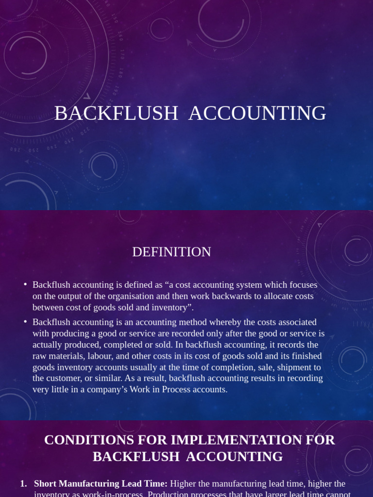Backflush Accounting Explained | PDF | Inventory | Management Accounting