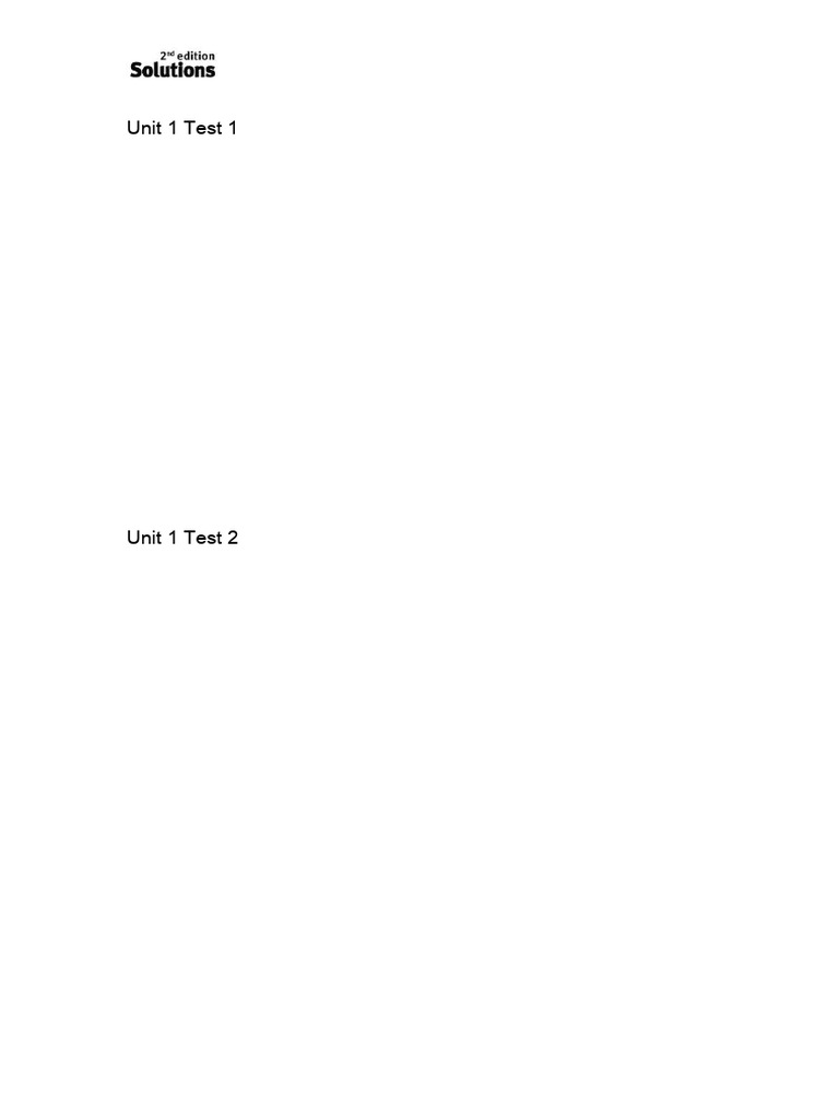 Short Tests Answer Keys B | PDF