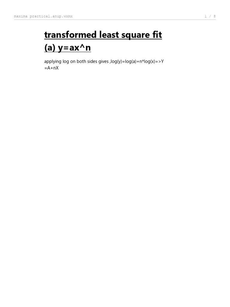 Logarithmic Regression Analysis Guide | PDF | Mathematical Analysis ...