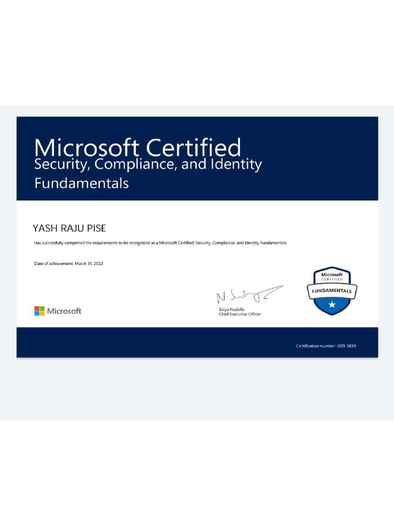 Microsoft Security Compliance and Identity Fundamentals | PDF