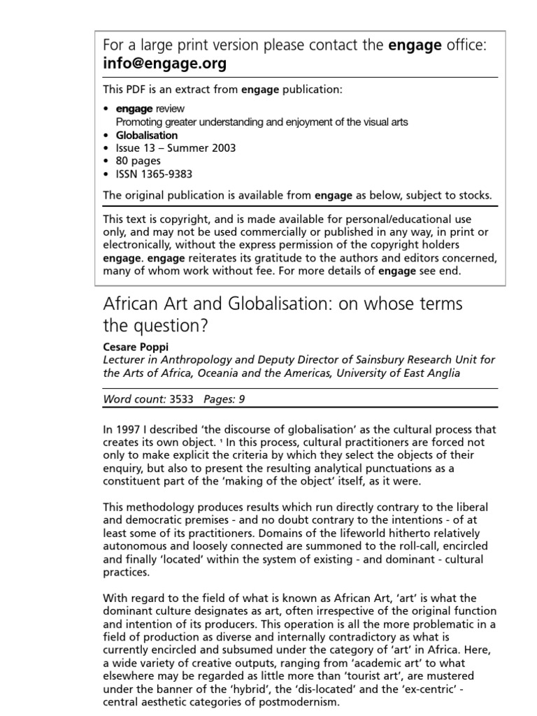 Cesare Poppi | PDF | Africa | Art Museum