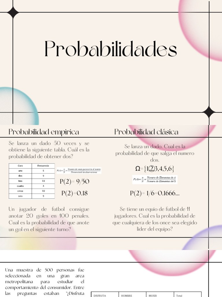 Probabilidades en Deportes y Encuestas | PDF | Teoría de probabilidad ...