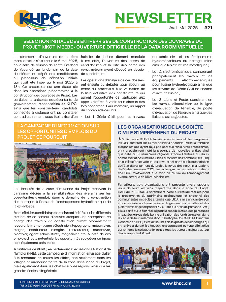 Ouverture de la Data Room KHPC 2025 | PDF | Biodiversité | Génie ...