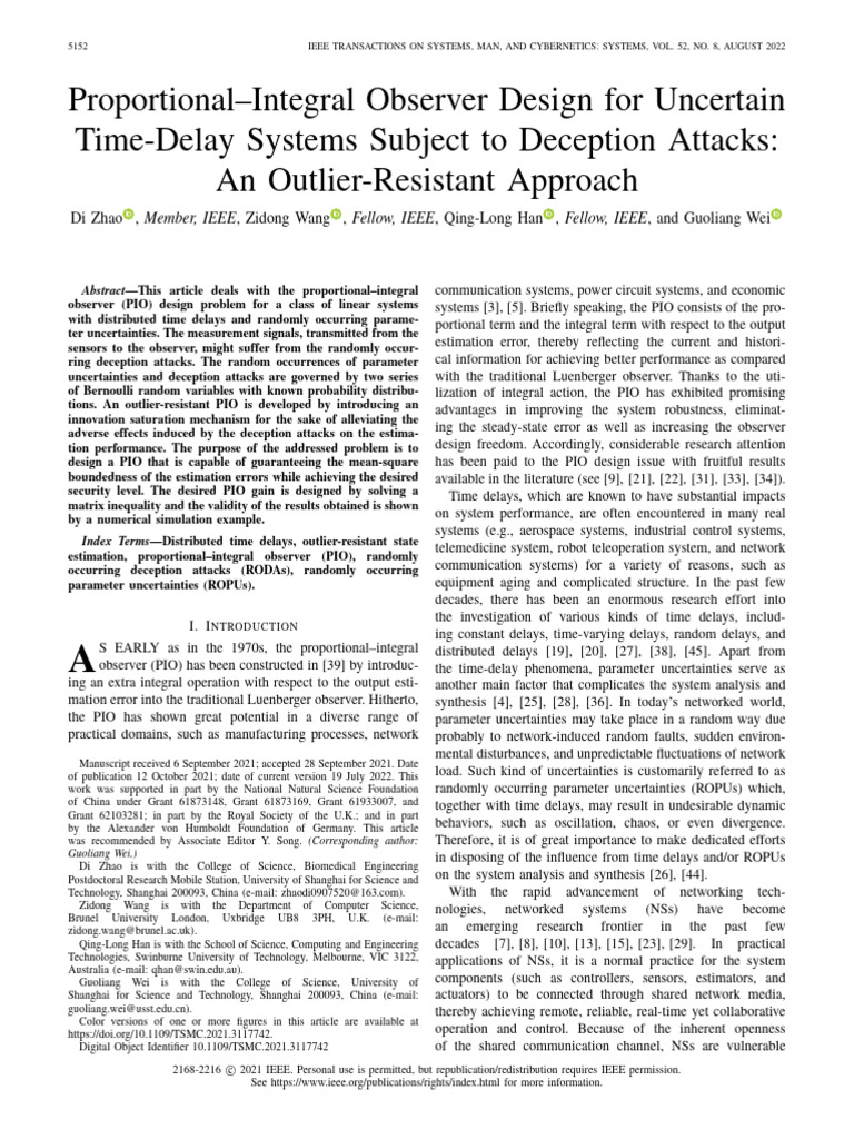 ProportionalIntegral Observer Design For Uncertain Time-Delay Systems ...