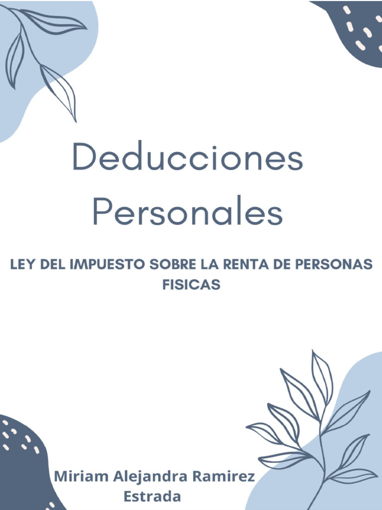 Deducciones Personales en Impuestos 2023 | PDF | Tarjeta de débito ...