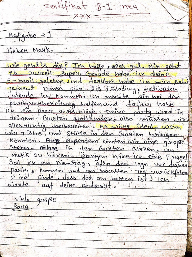 B1 Schreiben Teil 1 Pdf