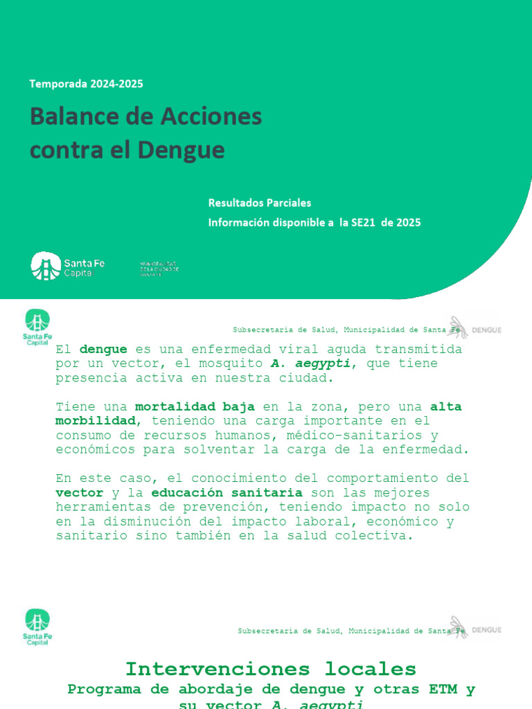 Guía de Acciones contra el Dengue 2025 | PDF | Aedes aegypti | Ciencias ...