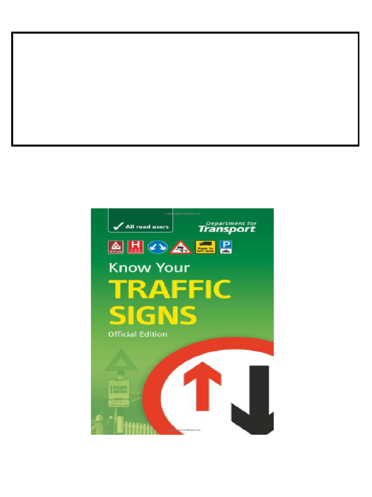 Know Your Traffic Signs Department For Transport pdf download PDF Know Your Traffic Signs Department For Transport pdf download PDF